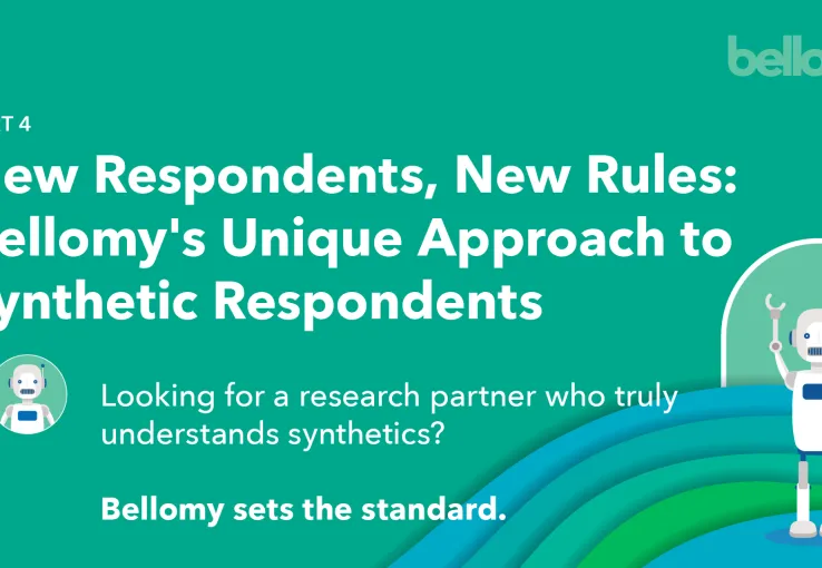 Word graphic ‘New Respondents, New Rules: Bellomy's Unique Approach to Synthetic Respondents'